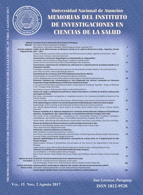 					Ver Vol. 15 Núm. 2 (2017): Revista Memorias del Instituto de Investigaciones en Ciencias de la Salud
				