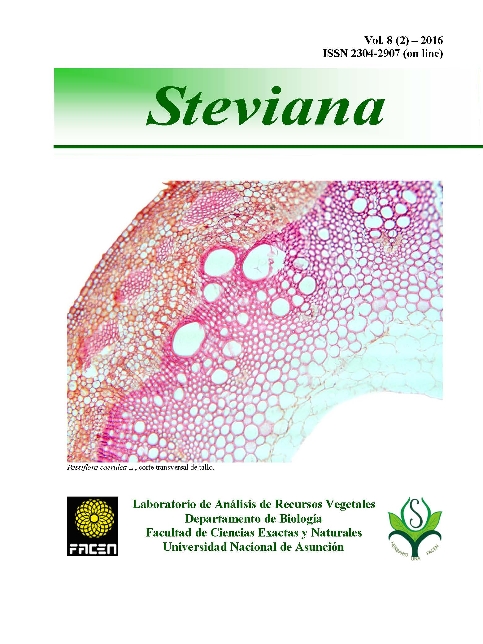 					Ver Vol. 8 Núm. 2 (2016): Steviana
				