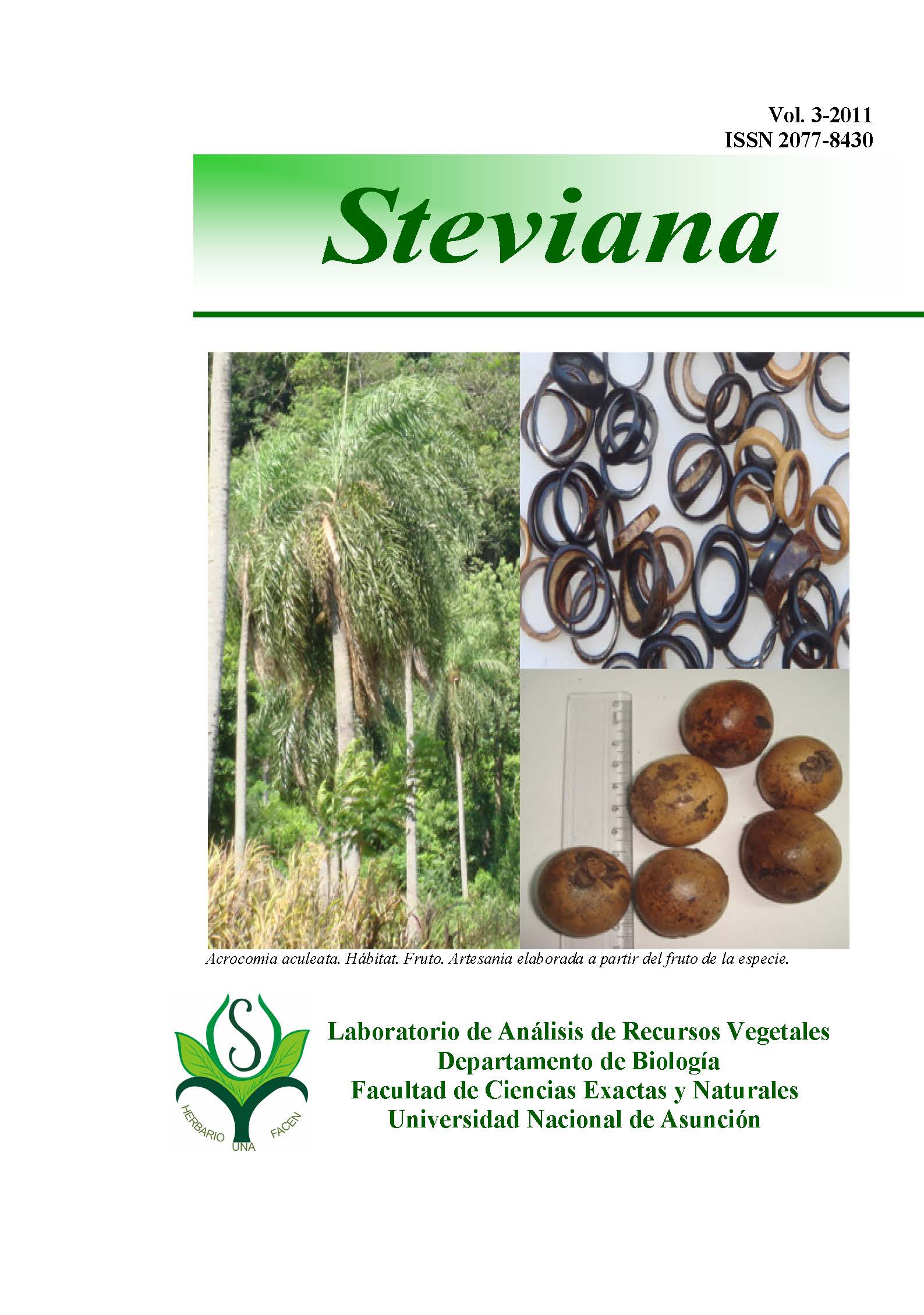 					Ver Vol. 3 (2011): Steviana
				
