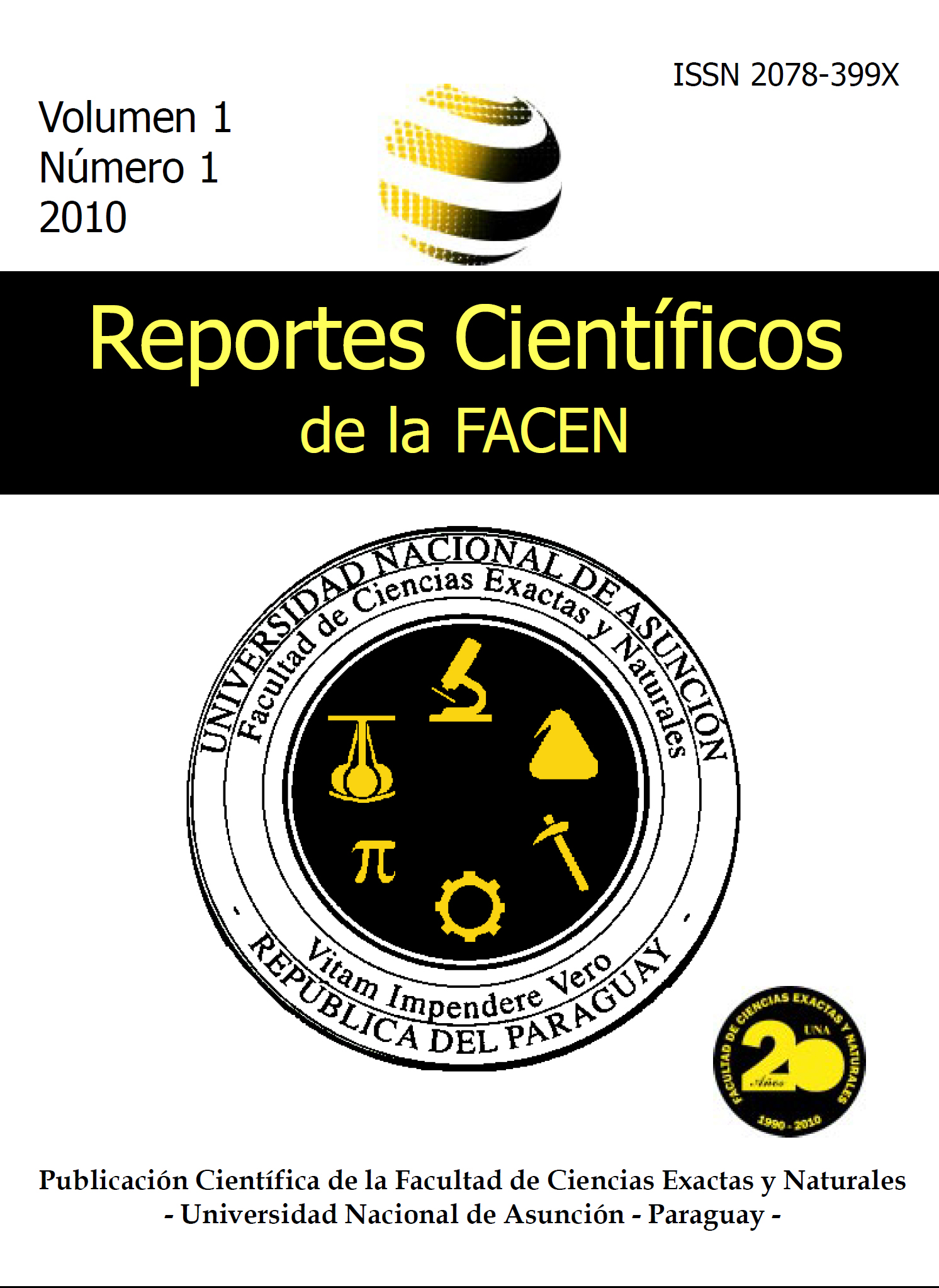					Ver Vol. 1 Núm. 1 (2010): Reportes Científicos de la FACEN
				